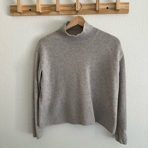 Everlane Gray Cashmere Mockneck Sweater S